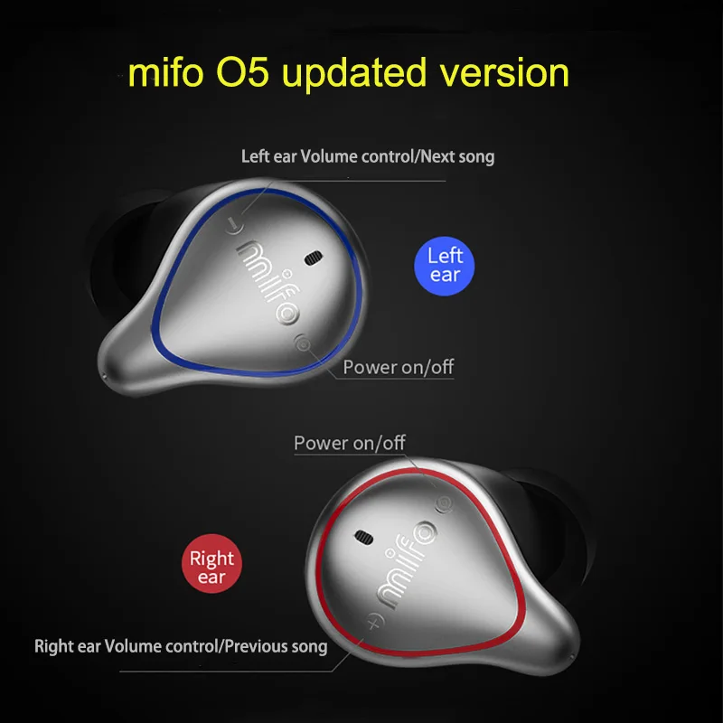 Shipping from Russia Mifo O5 TWS Mini Bluetooth 5.0 Wireless In-Ear Earbuds Waterproof Earhones 3D Stereo Sound наушники