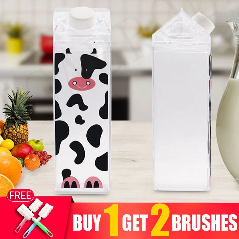 My 500ml Kitchen Fresh Milk Unicorn Water Bottle Drinkware Animal Cow Plastic BPA FREE Creative Sport Outdoor lemon Kids Bottles