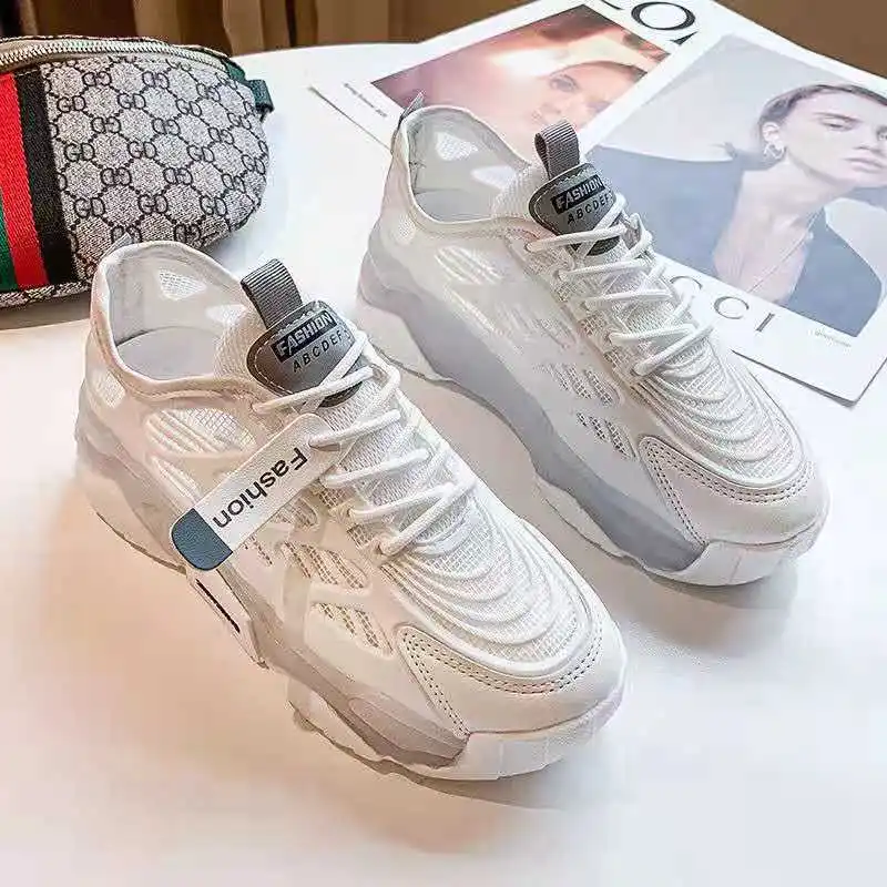 

Summer casual shoes women's breathable sports shoes low-top single shoes women's board shoes large size shoes 41-43