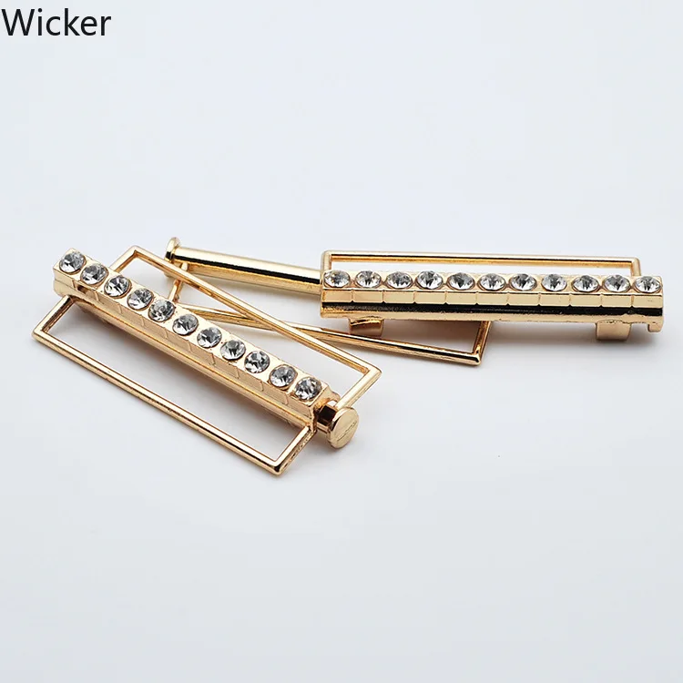 50 мм Стразы украшенные металлической пряжкой для ремня прямоугольные