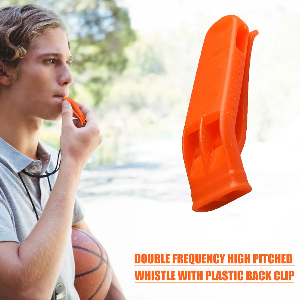 

Portable Sports Referee Lifeguard Whistles Sports Match Dual Band Whistle PP Plastic Outdoor Camping Survival Loud Whistle