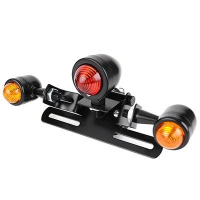 

Аксессуары для мотоциклов, модифицированный светодиодный задний фонарь в стиле ретро для скутера, задний стоп-сигнал с креплением для номерного знака