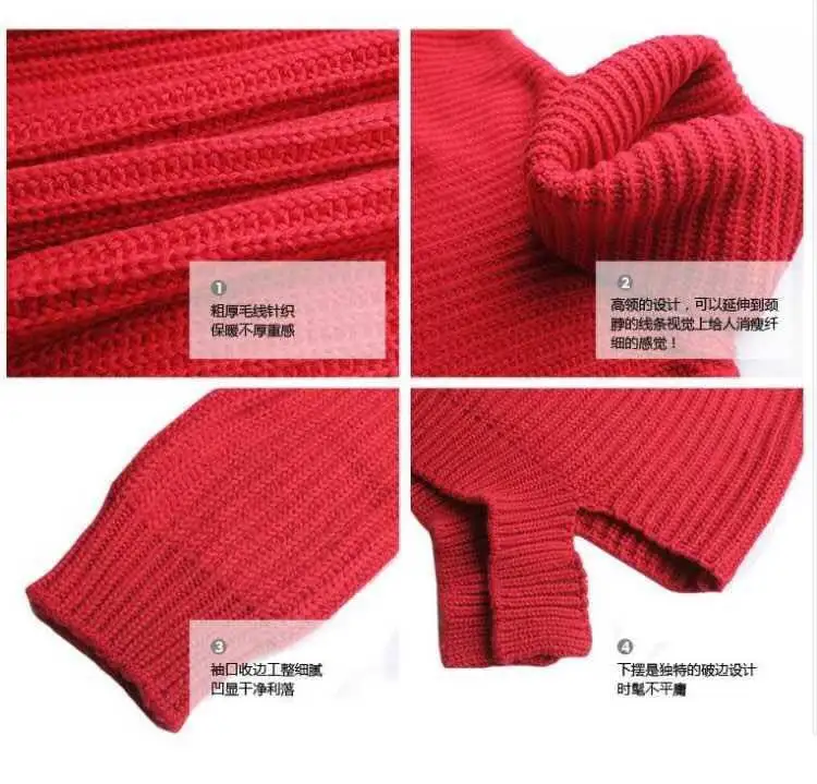 Women Winter Turtleneck Sweaters Vintage Loose Female Long Pullovers Casual Streetwear Lady Warm Korea Tops | Женская одежда