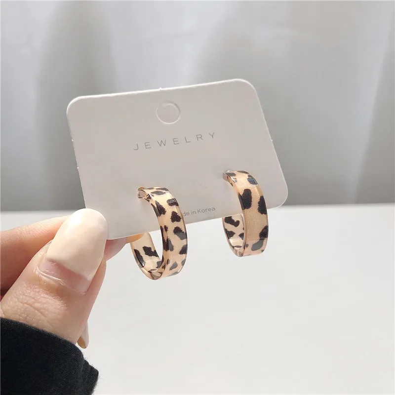

2021 Jewelry Gifts Women Simple Leopard Print Stud Earrings