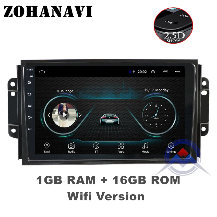 ZOHANAVI Android 9,0 9 дюймов Автомобильная магнитола для Chery Tiggo 3 3X Tiggo 2 dvd-плеер автомобиля с gps Navi, bluetooth, SWC, wifi - Цвет: Tiggo 3 1G 16G