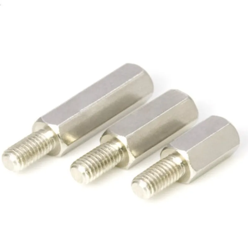 

20PCS/10PCS m3 M4*L+6 Male to Female nickel Brass Standoff Spacer M3 Hexagonal Stud Spacer Pillars