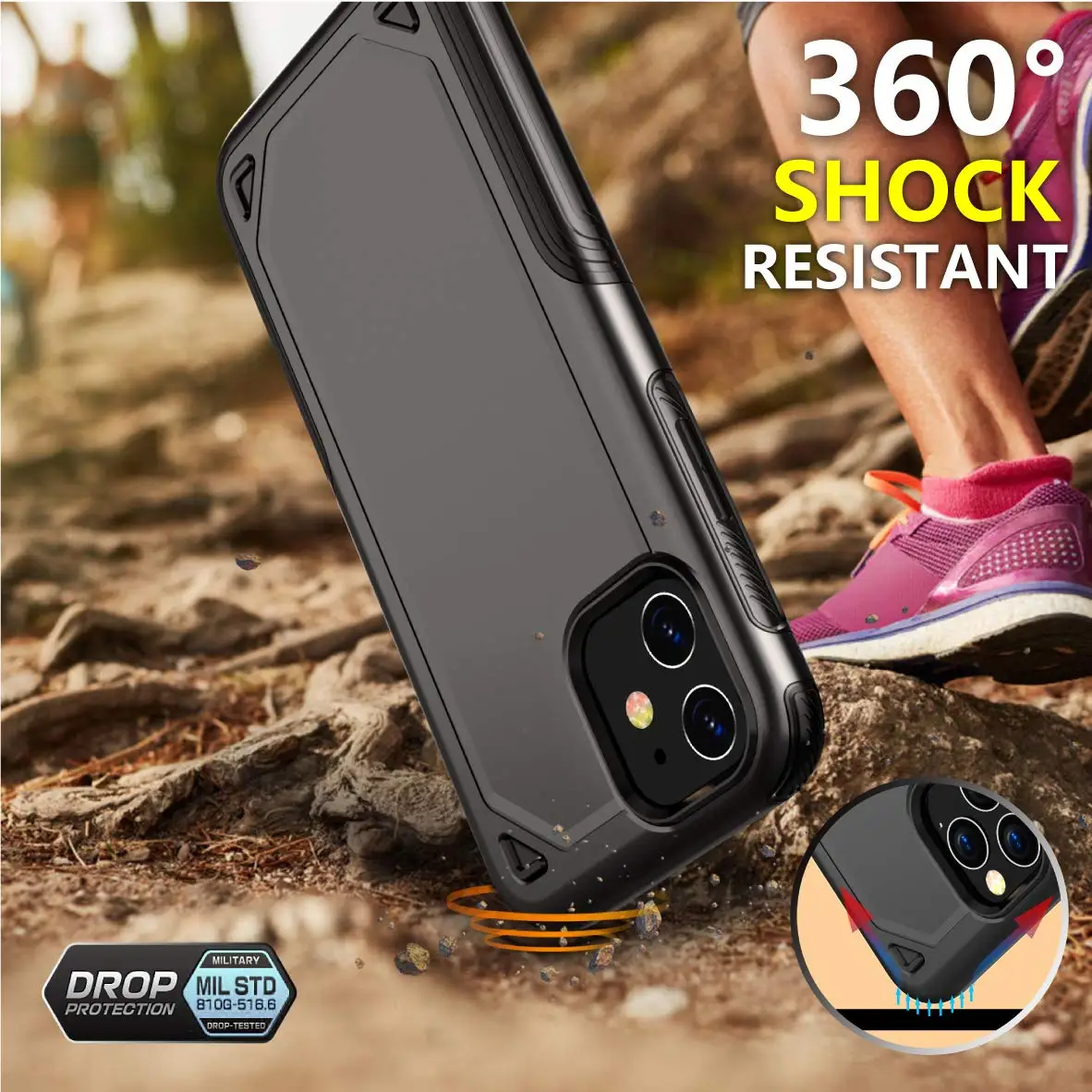 for iPhone 11 Pro Max 2019 Case Stylish Dual Layer Hard PC Back Full Body Protective Shockproof Slim Cover | Мобильные телефоны и