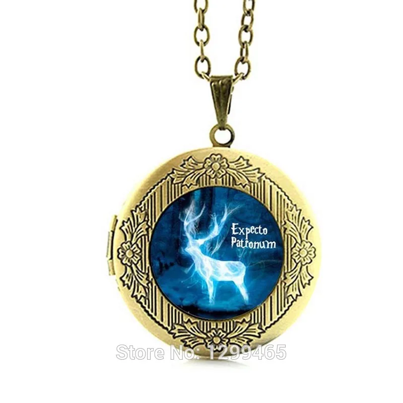 TAFREE, Популярный медальон, ожерелье Lun Love good Platm Hogwarts Expecto Patronum, кулон, ювелирное изделие, стеклянный купол, рождественские подарки, N384