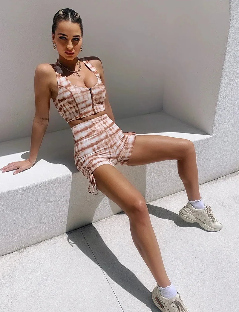 

2021 New Workout Women Yoga Set Two Pieces Beauty Back Bra Gym Fitness Sports Shorts Sexy Solid Color Yoga Fitness Sets