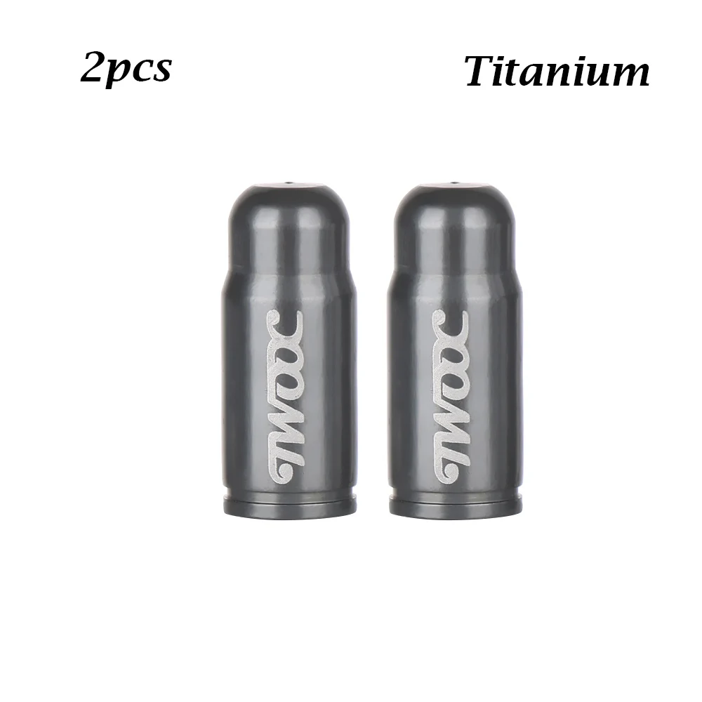 Titanium 2 шт. алюминий 8 цветов горный велосипед шины воздуха сопла клапан крышка s колеса велосипеда покрытый протектор Защитная крышка от пыли велосипедные части - Цвет: Titanium