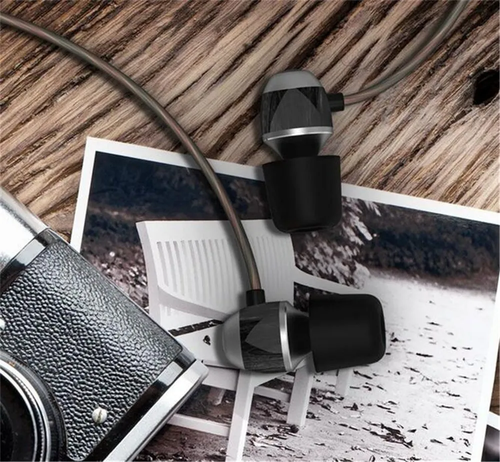 original vjjb k4 k4s wooden bass in ear ebony earphone bass diy magic sound headset for phone ios android mp3 free global shipping