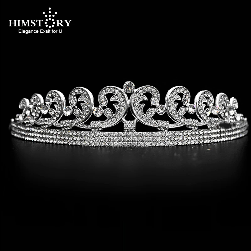 HIMSTORY Роскошная трендовая полная кристалльная тиара из горного хрусталя большая корона Свадебная НЕВЕСТЫ королева головной убор Корона шампанское золото волосы Acces