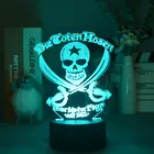 3D детский ночной Светильник смартфон Управление страшно головы лампы для прикроватного столика детский подарок Lamparas переключатель атмосферу Настольная лампа Декор