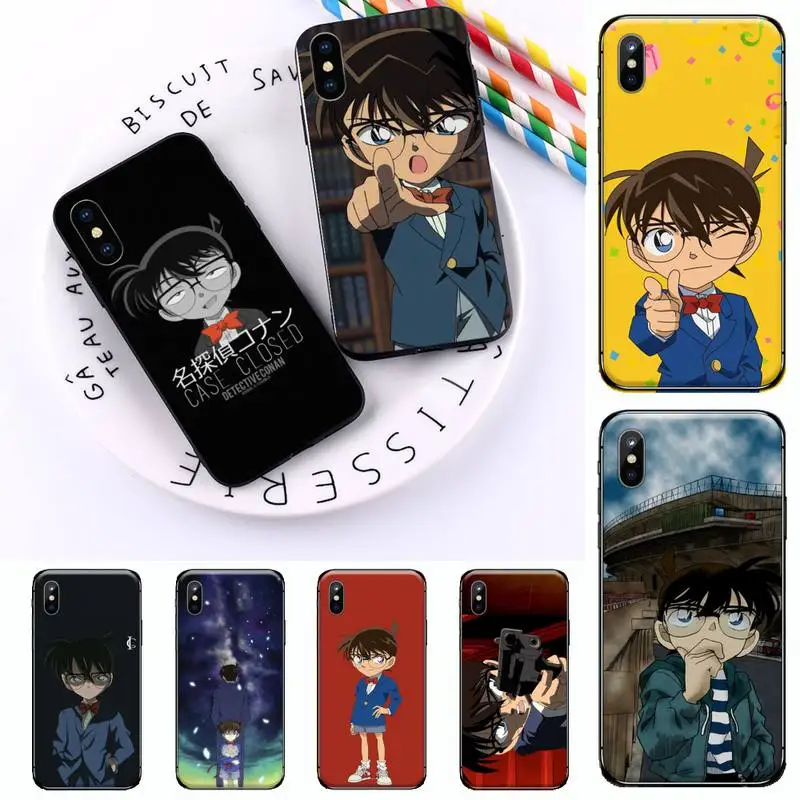 Conan anime manga luxury design Phone Case shell for iPhone 11 12 mini pro XS MAX 8 7 6 6S Plus X 5S SE 2020 XR