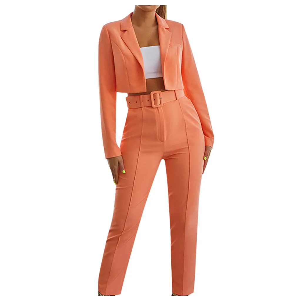 Комплект из 2 предметов женские модные штаны с длинным рукавом сексуальный