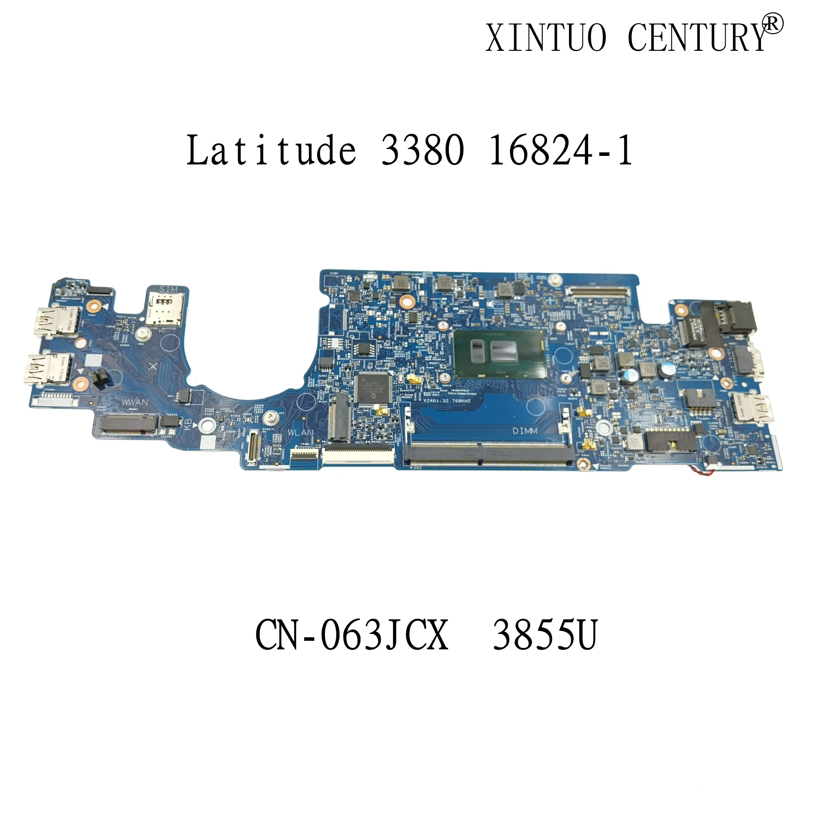 Billig CN-063JCX 063JCX 63JCX 16824-1 Für Dell Latitude 13 3380 Laptop Motherboard Mit I5-7200 CPU Mainboard 100% Gut Funktioniert