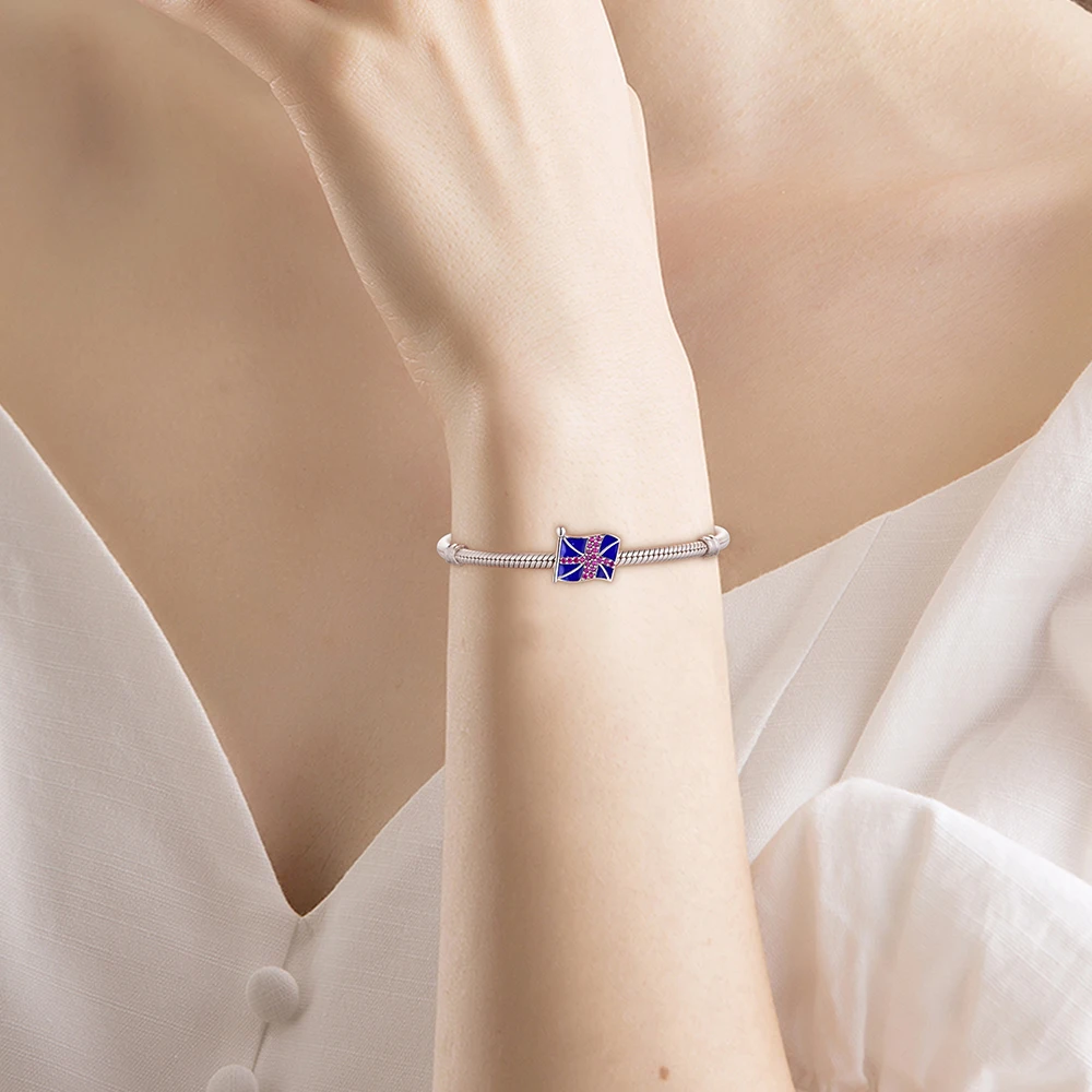 Сделай Сам подходит для Европы талисманы Браслеты Флаг Великобритании бусины с