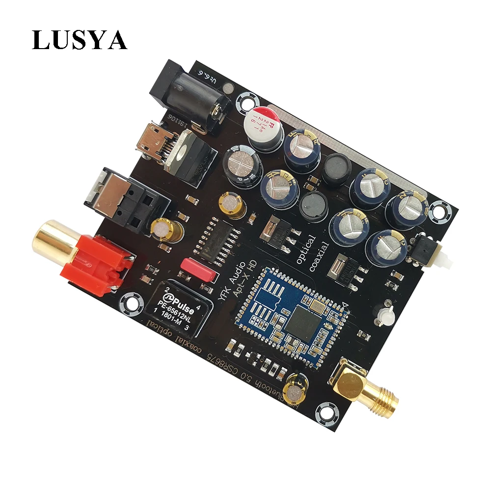 Lusya CSR8675 Bluetooth 5 0 беспроводные приемники APTX HD Цифровой оптический коаксиальный