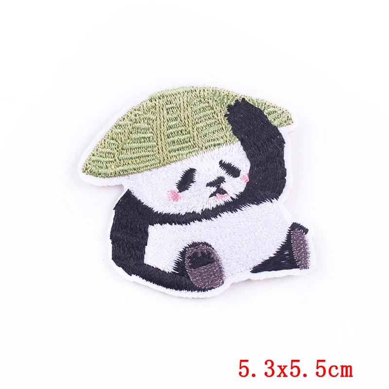Симпатичные патчи в виде панды вышитые с помощью утюга для детской одежды