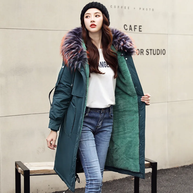 Лидер продаж новинка 2019 года Корейская зимняя одежда большого размера для