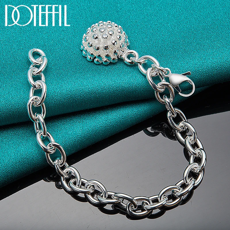 Браслет DOTEFFIL из стерлингового серебра 925 пробы с подвеской кораллового