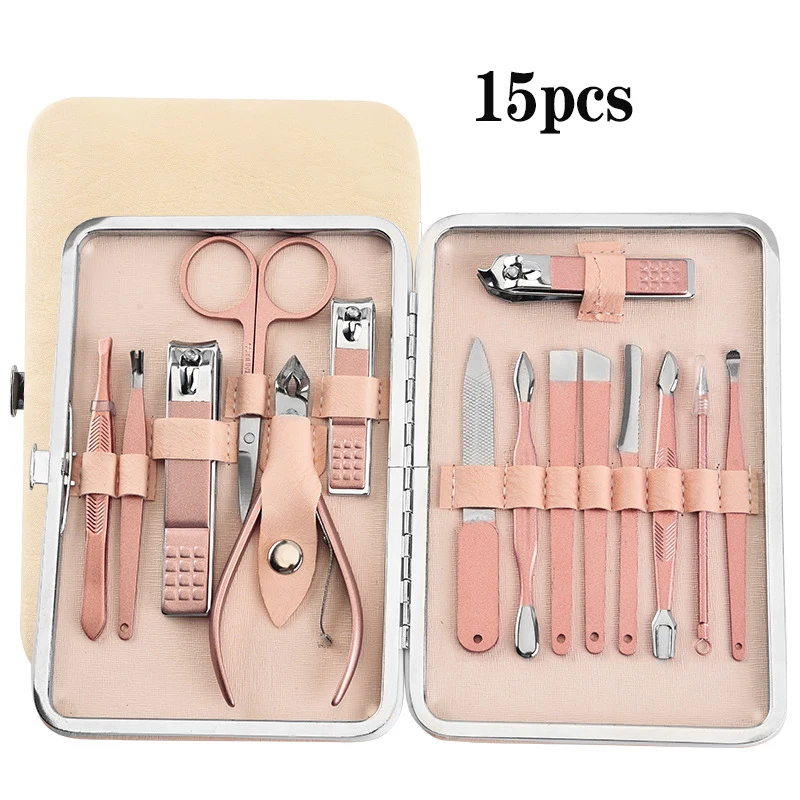 Портативный набор для маникюра и педикюра гигиенический из нержавеющей стали