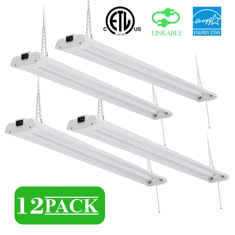 4 шт. 40 Вт гаражный светильник потолочный светодиодный s для гаражей 5000K штрих-код