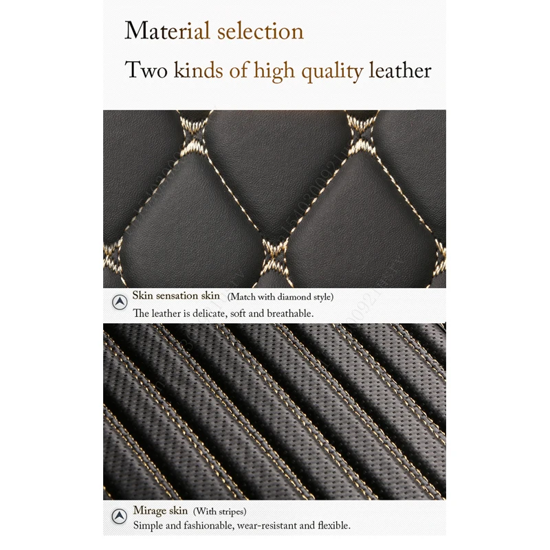 Leather Car Trunk Mat For Honda Civic 2016–present Boot Cargo Liner Tray Slip Rear Pad |