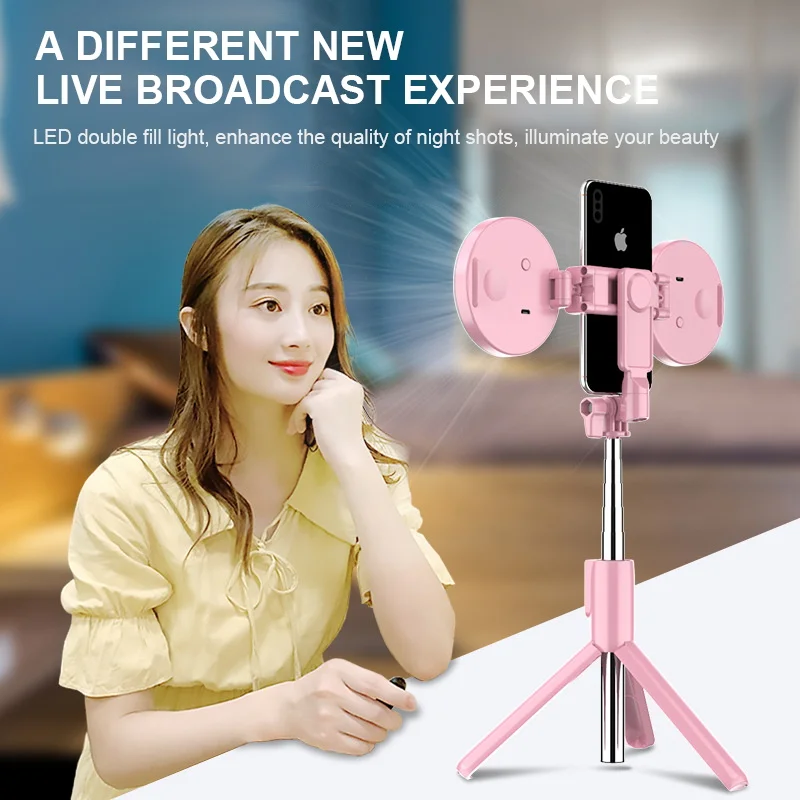 

Wireless Bluetooth-compatible Selfie Stick For iPhone For Samsung Foldable Handheld Monopod Shutter Remote Tripod Vlog Record