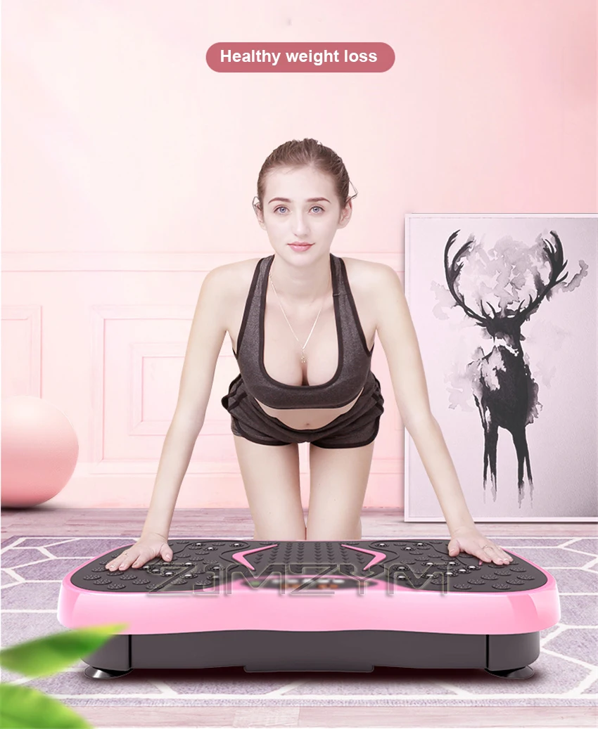 

220V 200W Stand-up Vibration Machine Exercise Platform Massager Body Fitness Remote Exercise Fitness Equipment