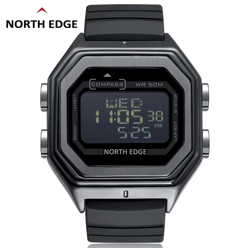 Часы NORTH EDGE мужские цифровые армейские спортивные водонепроницаемые в стиле