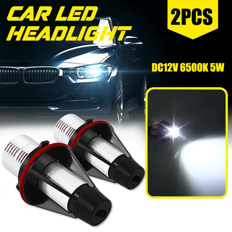 6500k Eye Of Angel Halo Ring Car Headlight High Power Modified Lamp LED Fog Light for BMW E39 E60 E63 E64 X5 | Автомобили и