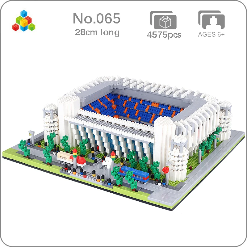 

BS City Architecture Real Madrid Club Football Field Stadium Model Building Blocks Set DIY Mini Diamond Bricks Toy for Boys Gift