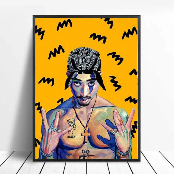 2pac известный B I G Бигги певица Тупак Шакур постеры и принты на холсте картина