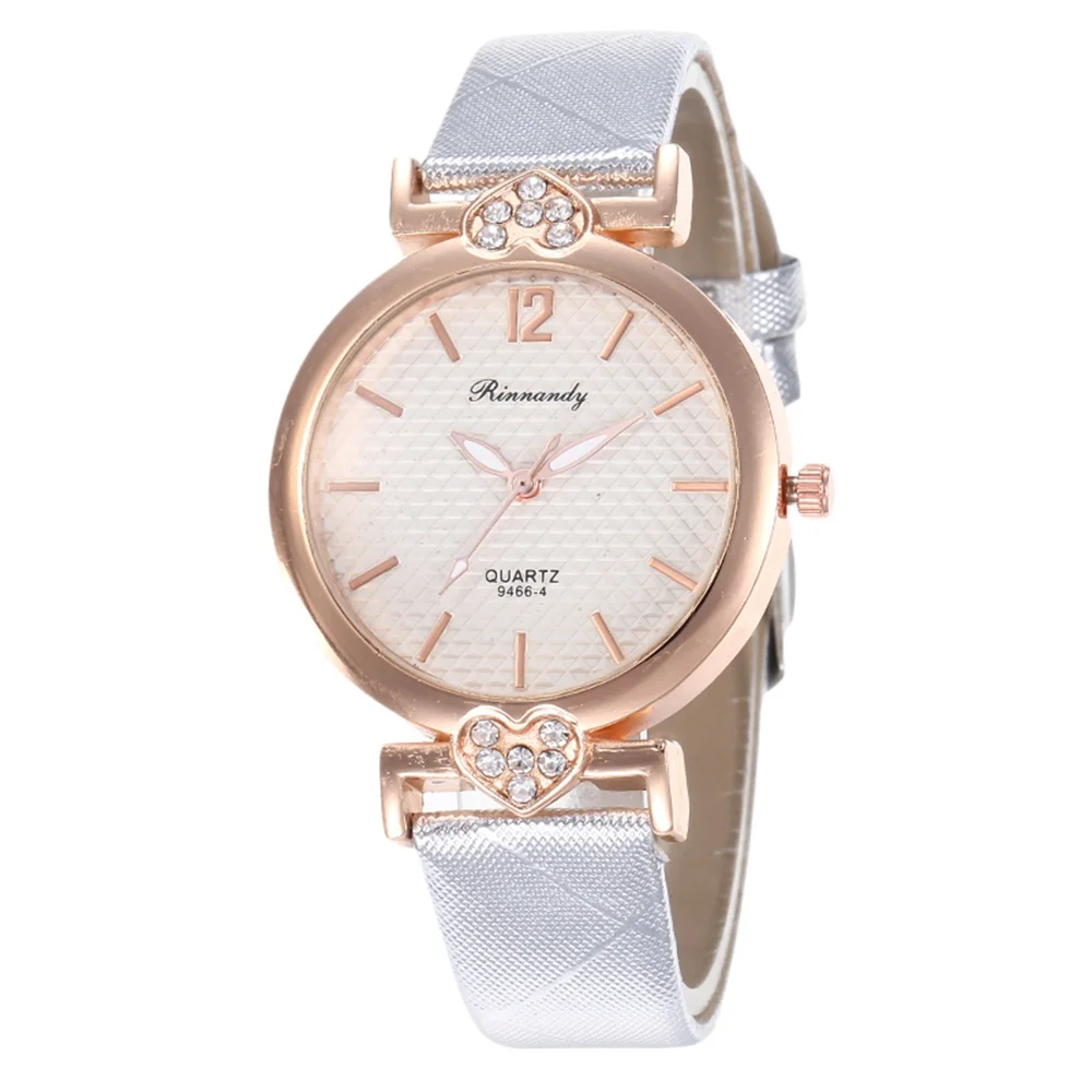 Горячая новинка женские часы Кожаный браслет со стразами наручные модные