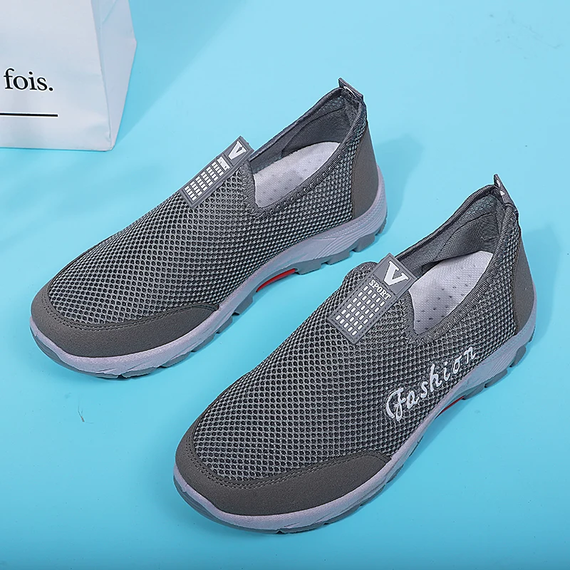 Кроссовки женские теннисные из дышащей сетчатой ткани без шнуровки | Спорт и