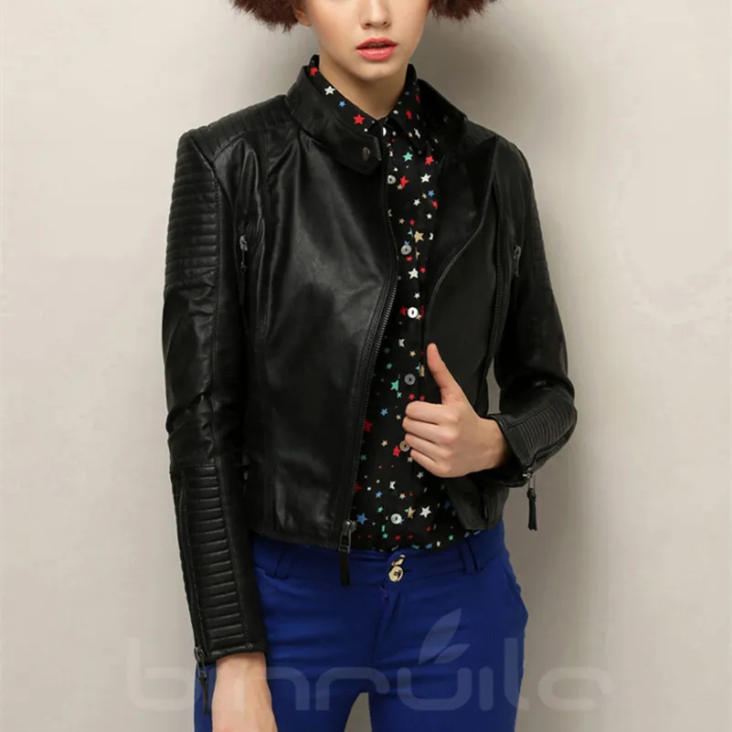 Облегающая женская мотоциклетная модная байкерская куртка Дамское красное