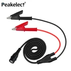 Peakchoose P1205 изолированный BNC штекер к двойным зажимам типа крокодил коаксиальный кабель осциллограф тестовый провод 120 см с цветными кольцами