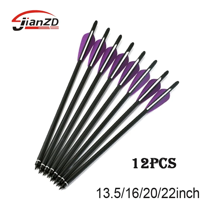 12/24 шт./лот арбалет Arrows16 &quot20&quot 22 &quot2 фиолетовый 1 белый Mix Carbon Arrow заводская цена