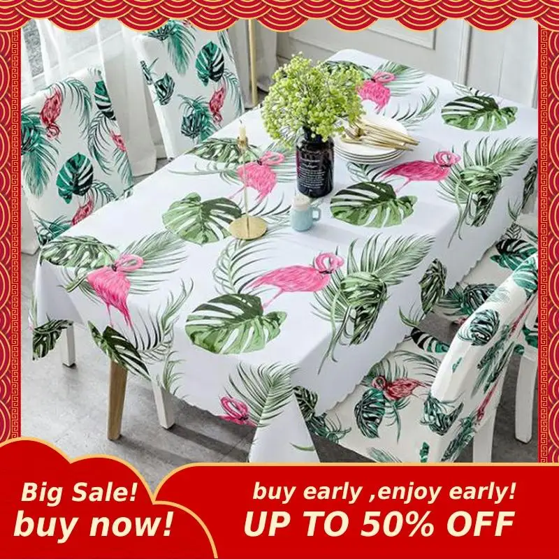 Прямоугольные скатерти MIHE с растениями водонепроницаемый домашний декор