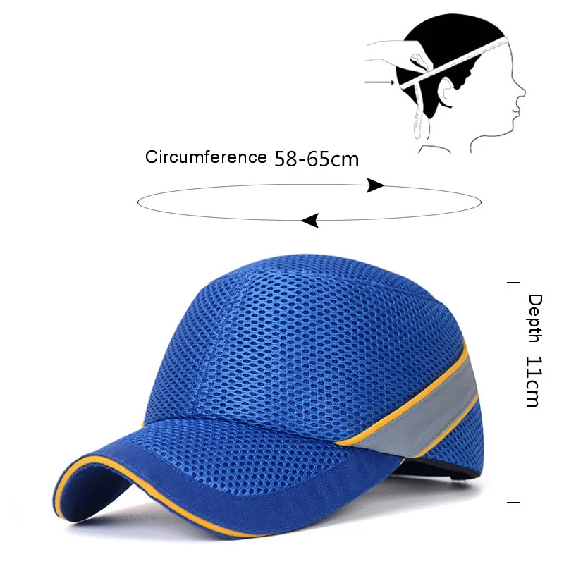 Новейшая защитная бейсболка для рабочего шлема с жестким внутренним корпусом -