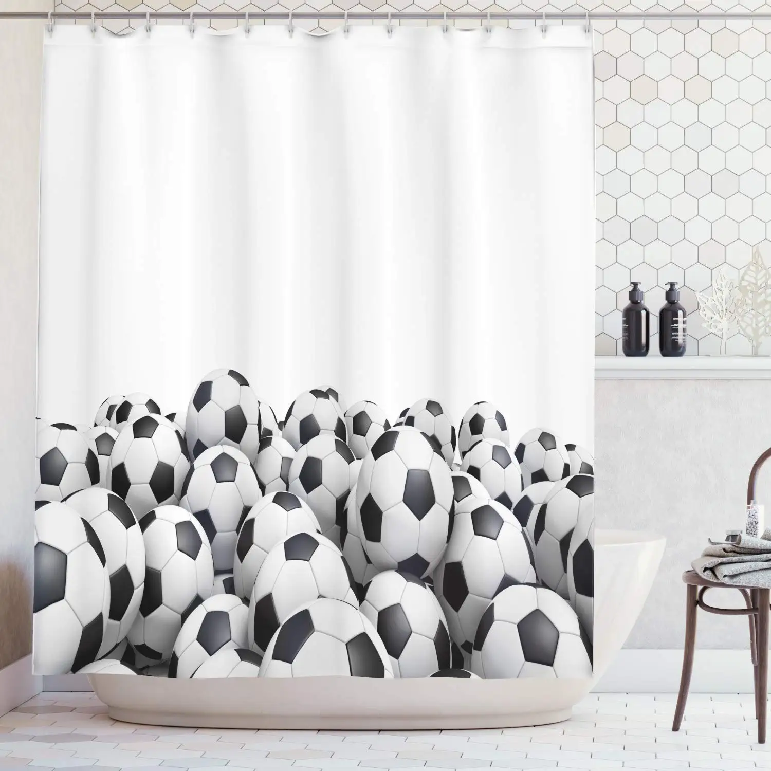 

Sports Soccer Ball Tournament Stadium Exercise Picture Print Shower Curtain