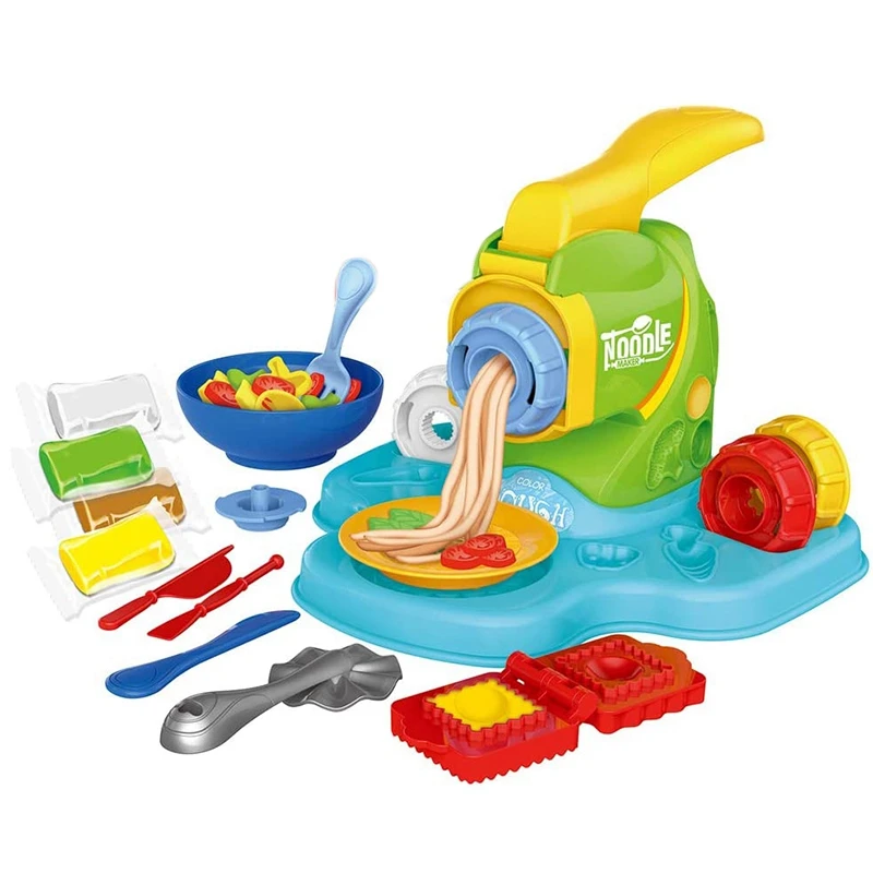 

20PCS Play Dough Kitchen Creations Noodle Machine Children Toy Playset Clay Molding Fun DIY Noodle Maker Set for Kids