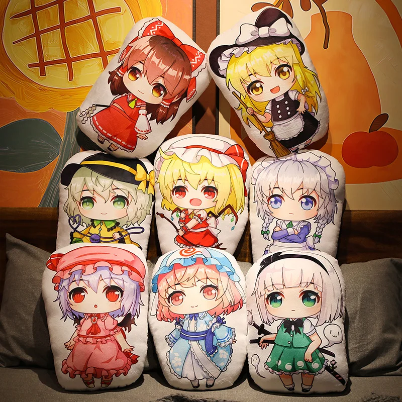 

Game Anime Touhou Project Hakurei Reimu Saigyouji Yuyuko Plush Pillow Doll Cartoon Cosplay Props Accessories