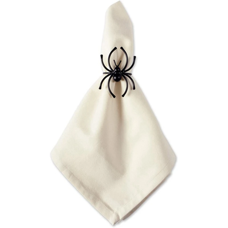 

10Pcs Napkin Ring Spider Napkin Buckle Napkin Ring Is Suitable for Halloween Ghost Festival Party Desktop Decoration