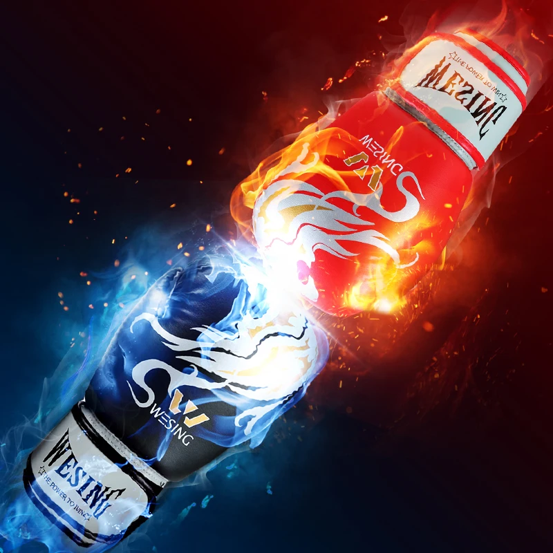 Профессиональные боксерские перчатки Wesing тренировочные для кикбоксинга женские