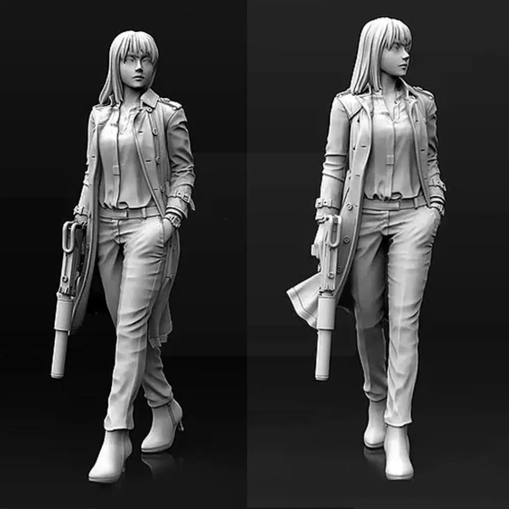 

1/35 Resin Soldier Model 5cm Agent Aida Female Gunman Self-assembly Static Epoxy Resin Model Toy For Children Gift A-115 K3O6