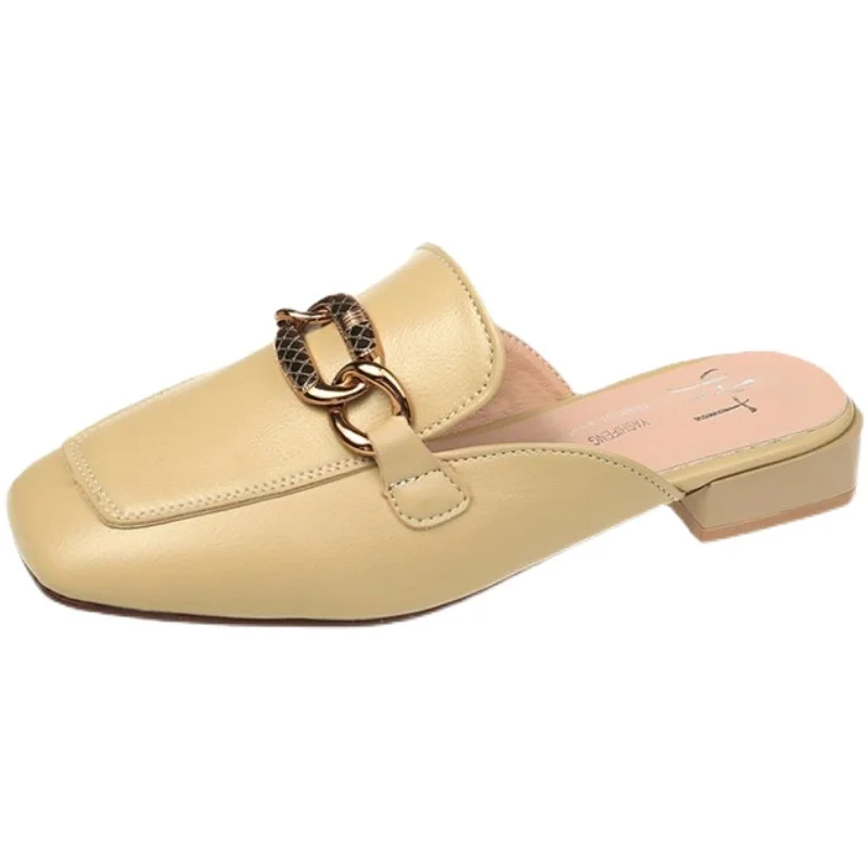 

Slippers Casual Mules For Women 2021 Slides Female Shoes Cover Toe Shallow Low Luxury New Flat Soft Fashion Rubber