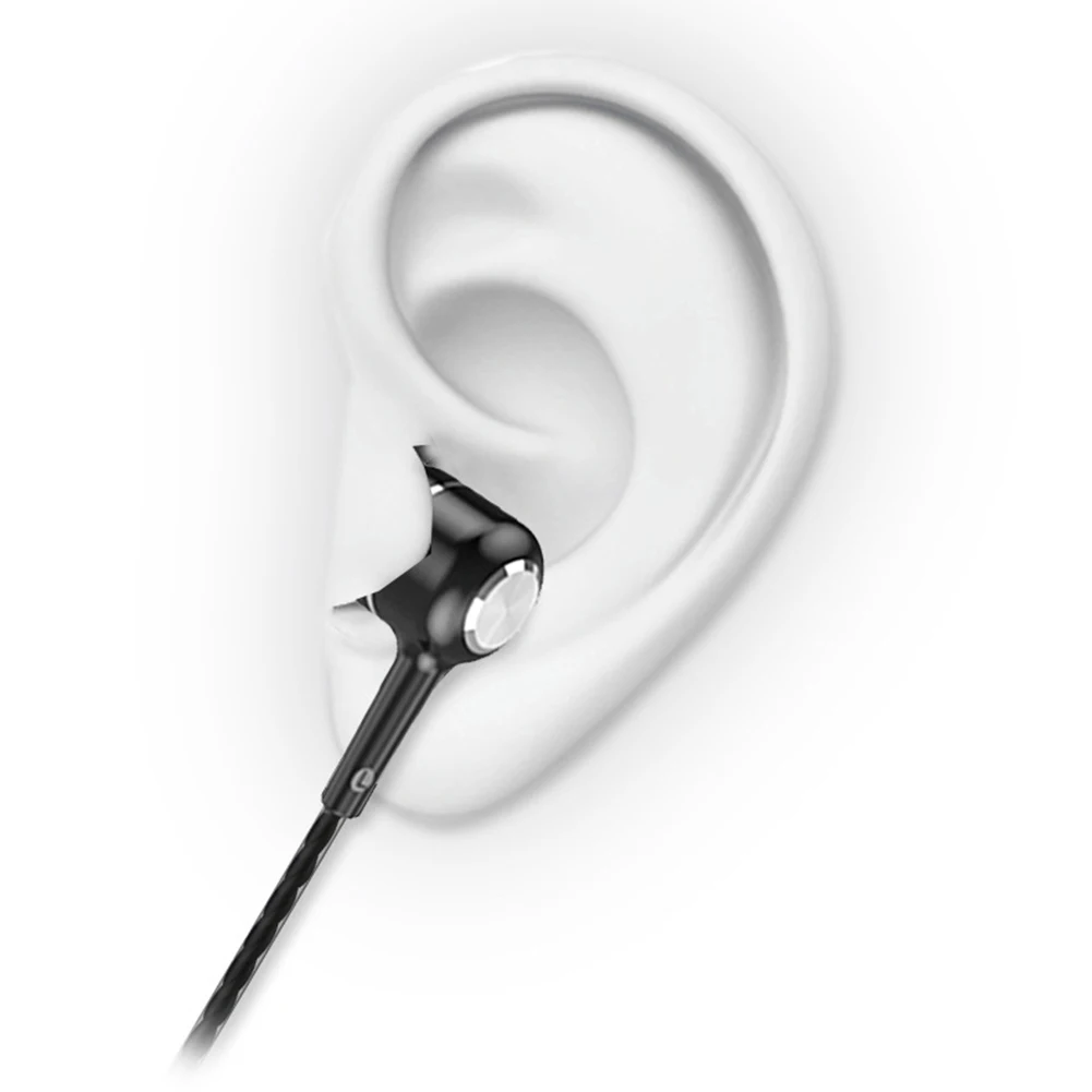 Портативные наушники EOR V5 проводные Hi Fi вкладыши с микрофоном подходят для iphone и