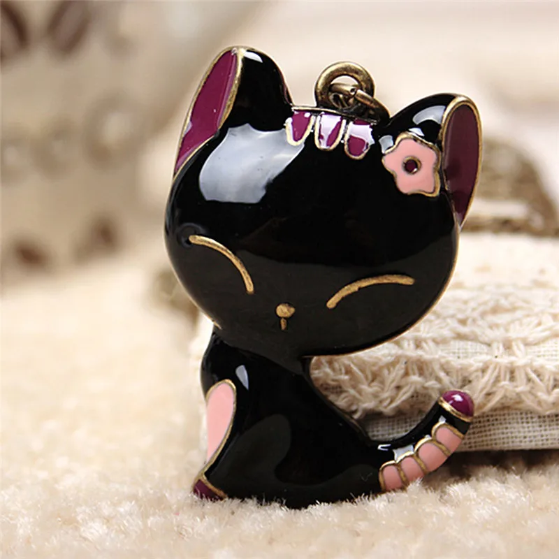 Новинка женское ожерелье с кулоном в виде кота антикварное модное ювелирное